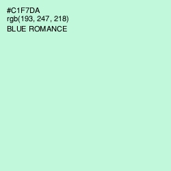 #C1F7DA - Blue Romance Color Image